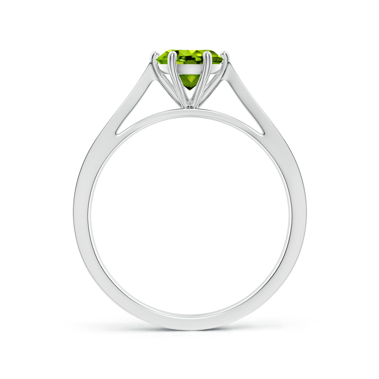 AAAA - Peridot / 0.97 CT / 14 KT White Gold