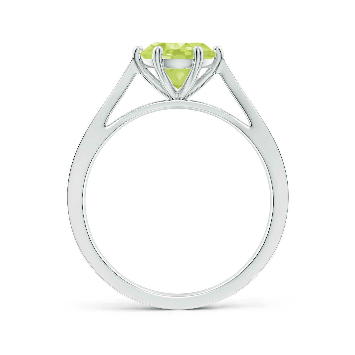 A - Peridot / 1.43 CT / 14 KT White Gold