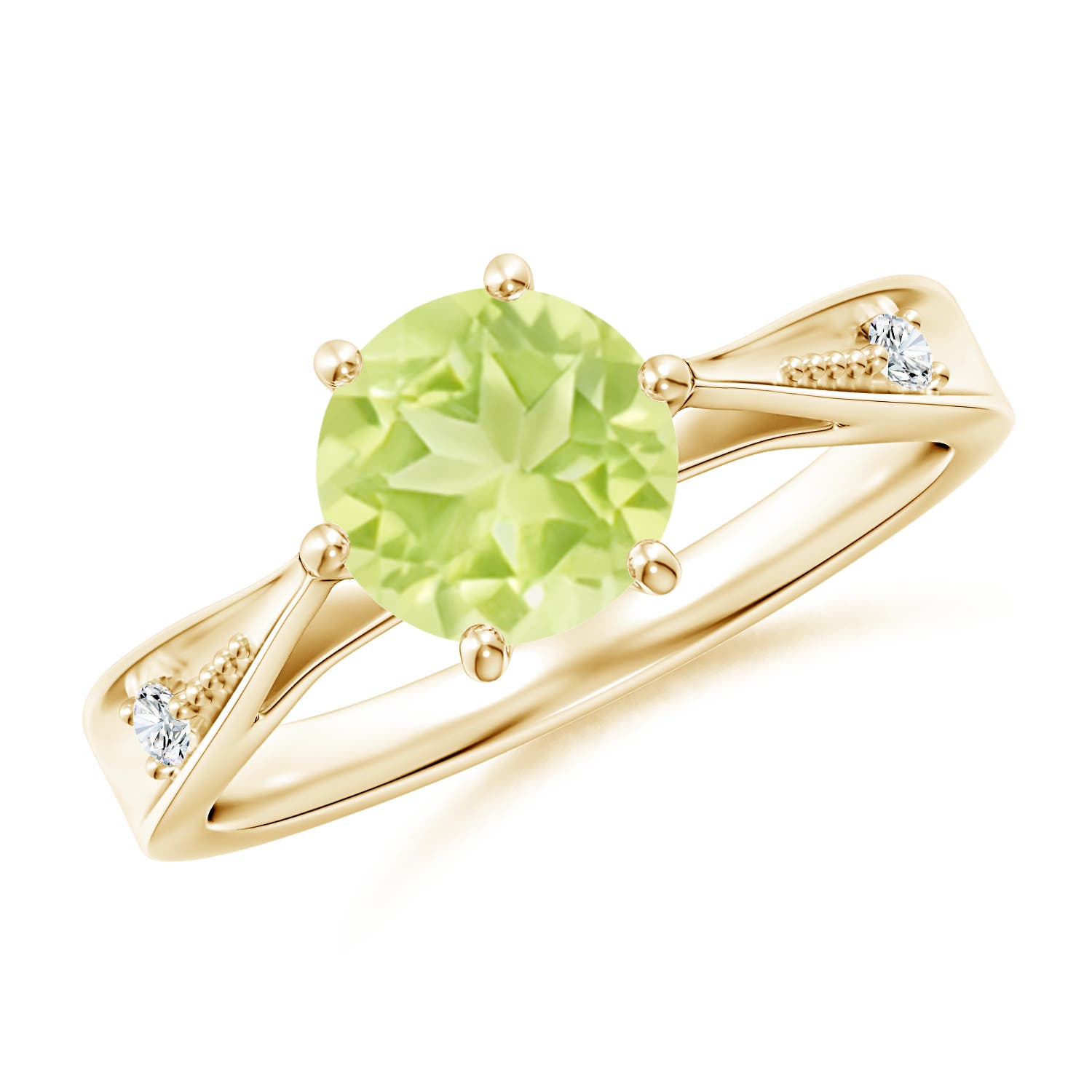 A - Peridot / 1.43 CT / 14 KT Yellow Gold