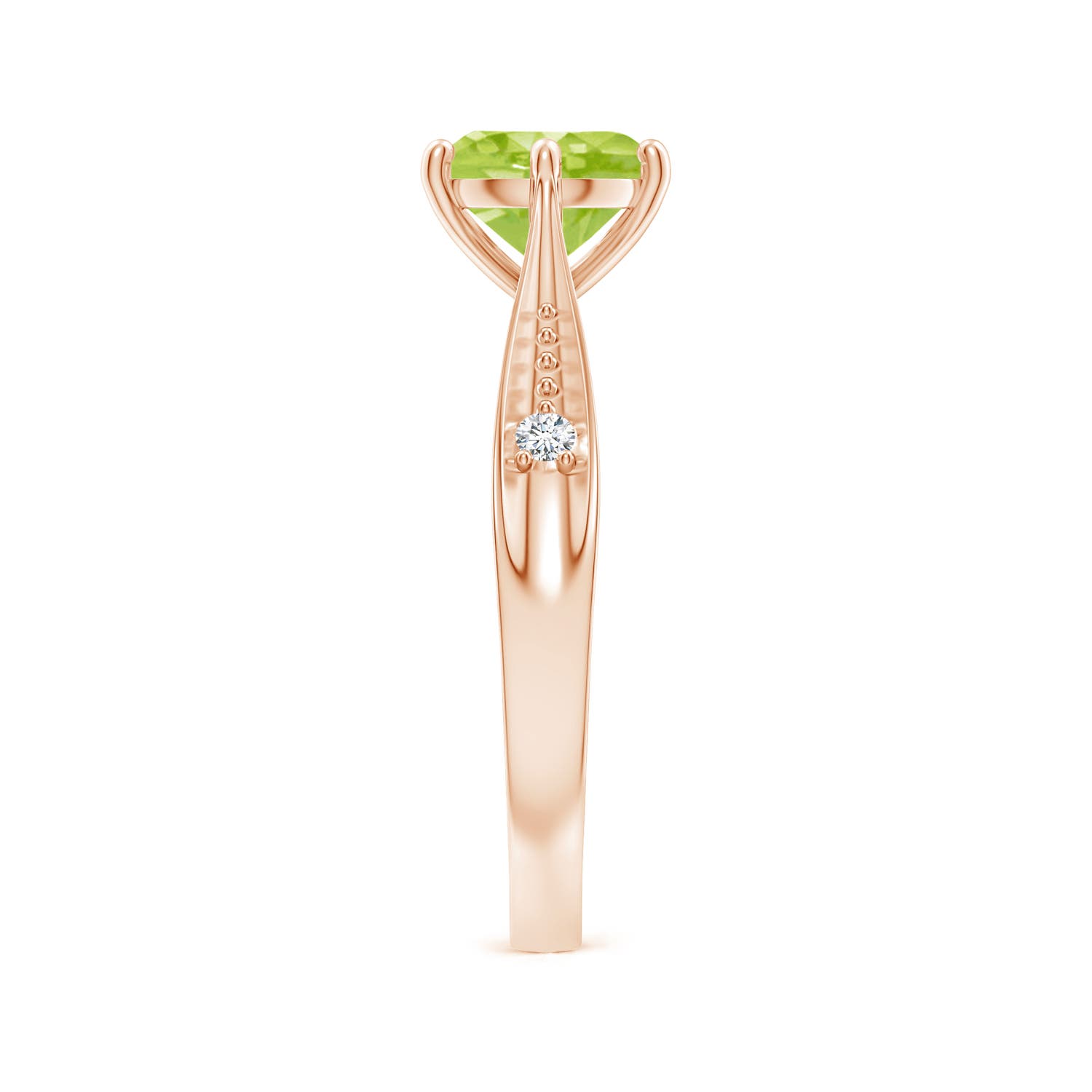 AA - Peridot / 1.43 CT / 14 KT Rose Gold