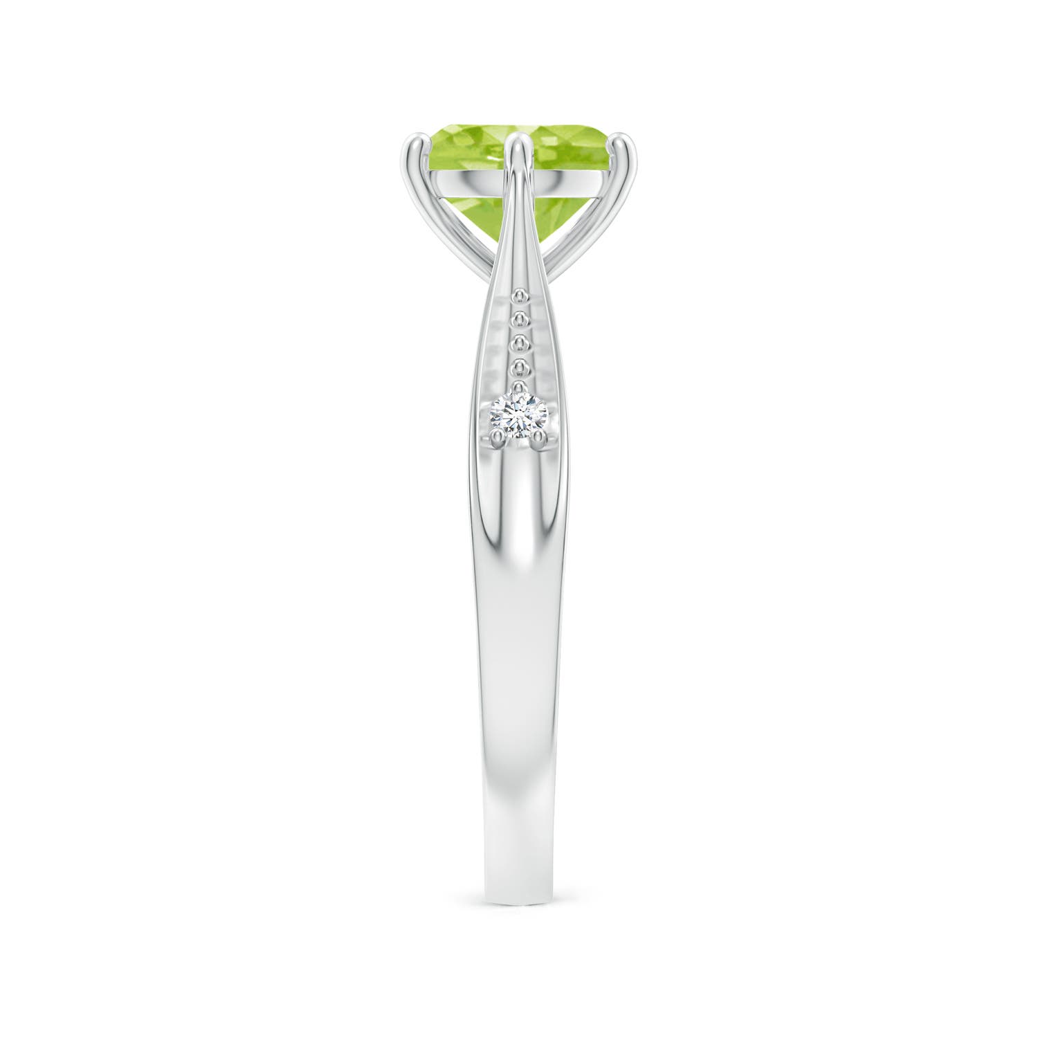 AA - Peridot / 1.43 CT / 14 KT White Gold