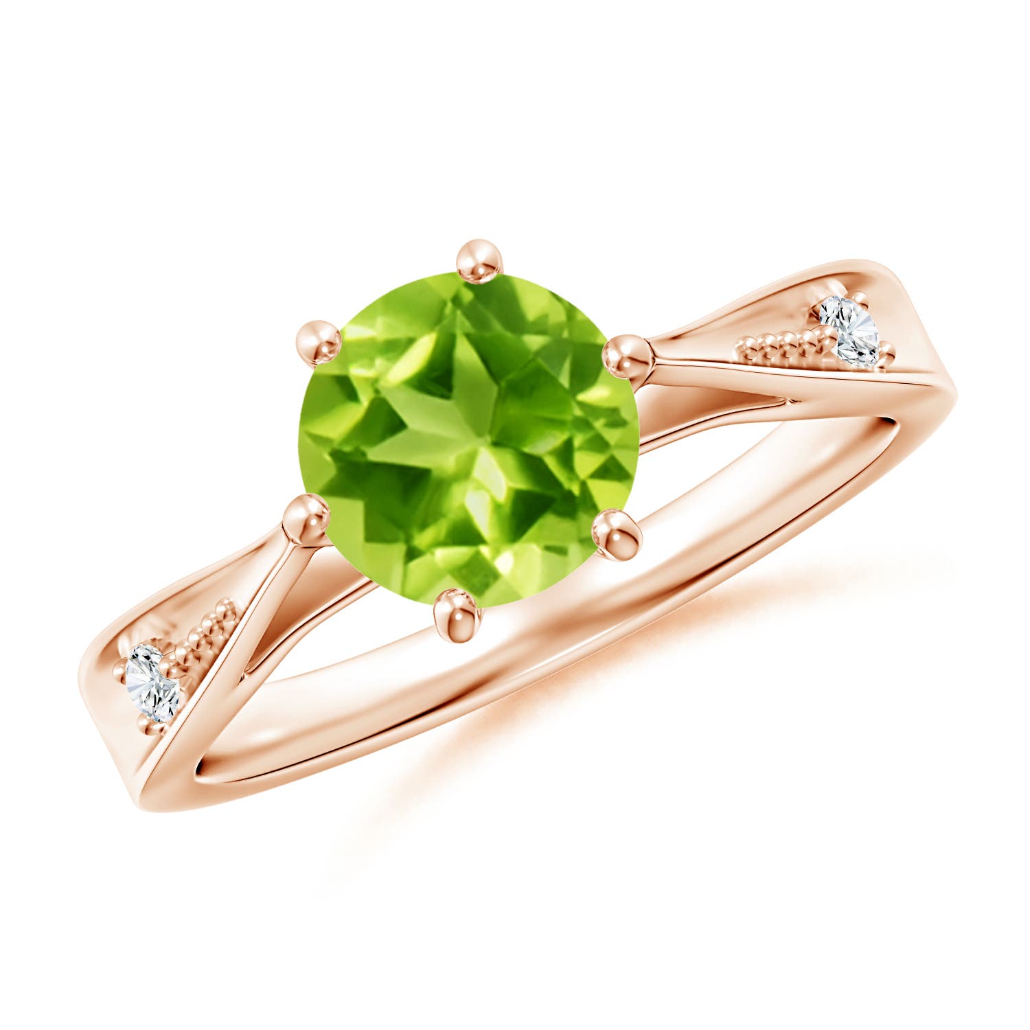 AAA - Peridot / 1.43 CT / 14 KT Rose Gold