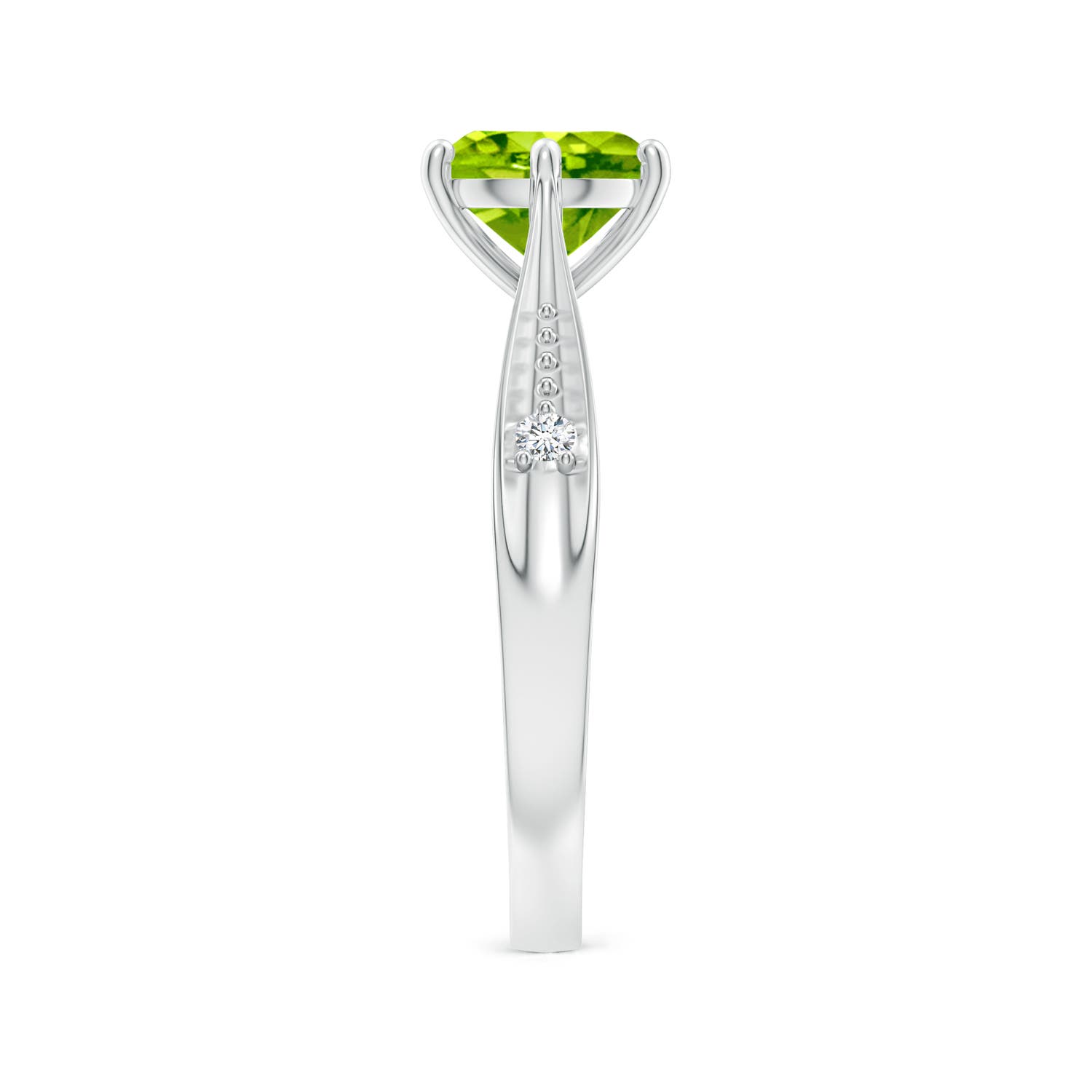 AAA - Peridot / 1.43 CT / 14 KT White Gold