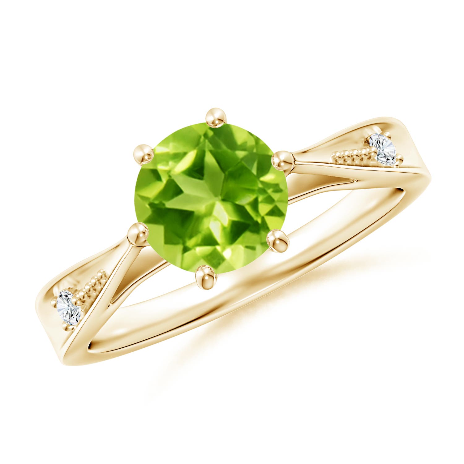 AAA - Peridot / 1.43 CT / 14 KT Yellow Gold