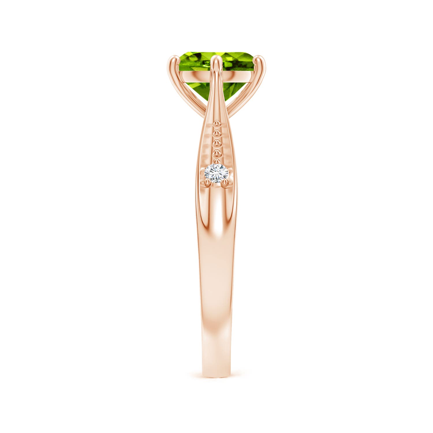 AAAA - Peridot / 1.43 CT / 14 KT Rose Gold