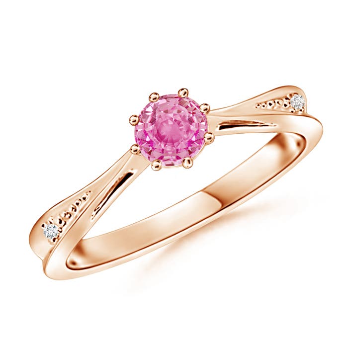 AA - Pink Sapphire / 0.62 CT / 14 KT Rose Gold