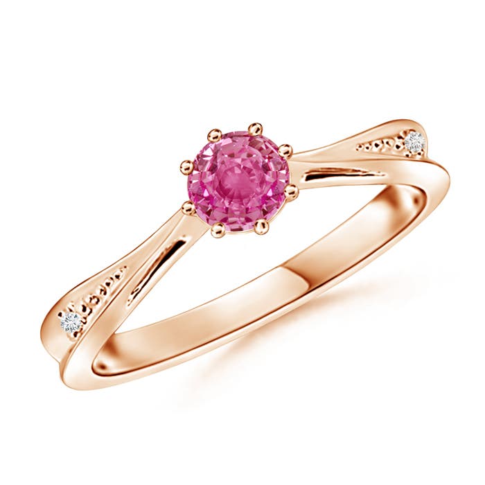 AAA - Pink Sapphire / 0.62 CT / 14 KT Rose Gold