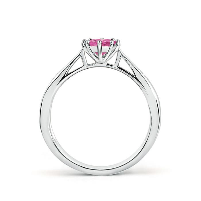 AAA - Pink Sapphire / 0.62 CT / 14 KT White Gold