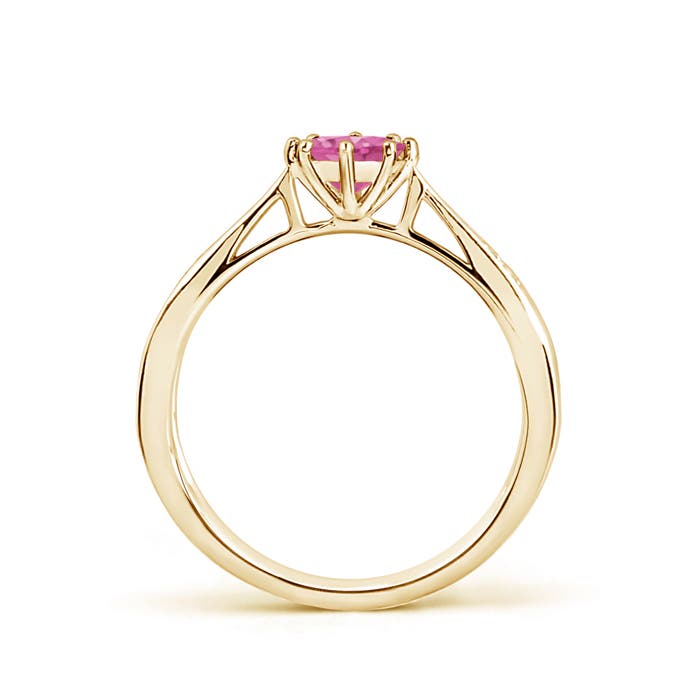 AAA - Pink Sapphire / 0.62 CT / 14 KT Yellow Gold