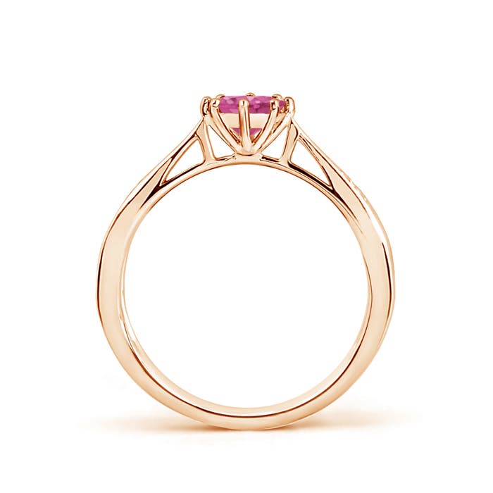 AAAA - Pink Sapphire / 0.62 CT / 14 KT Rose Gold