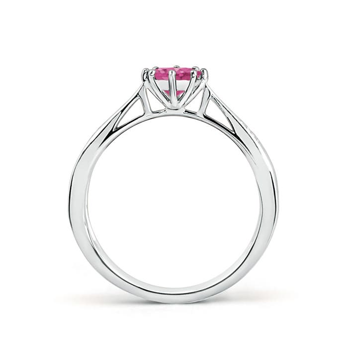 AAAA - Pink Sapphire / 0.62 CT / 14 KT White Gold