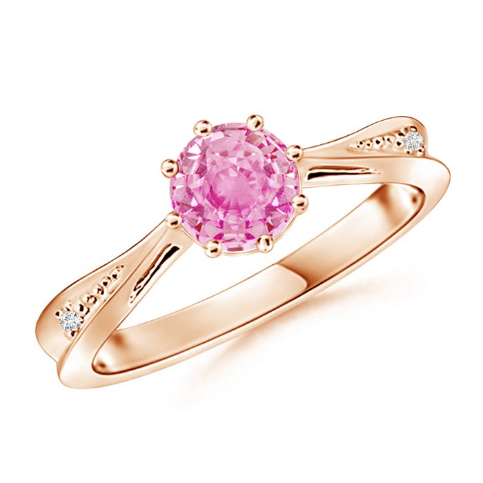 A - Pink Sapphire / 1.02 CT / 14 KT Rose Gold