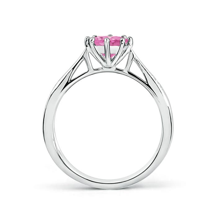 AA - Pink Sapphire / 1.02 CT / 14 KT White Gold