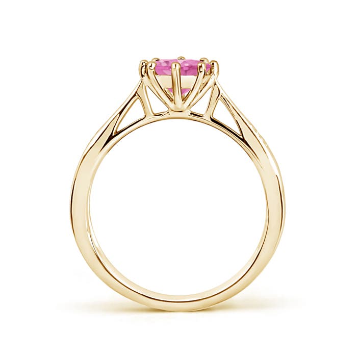 AA - Pink Sapphire / 1.02 CT / 14 KT Yellow Gold