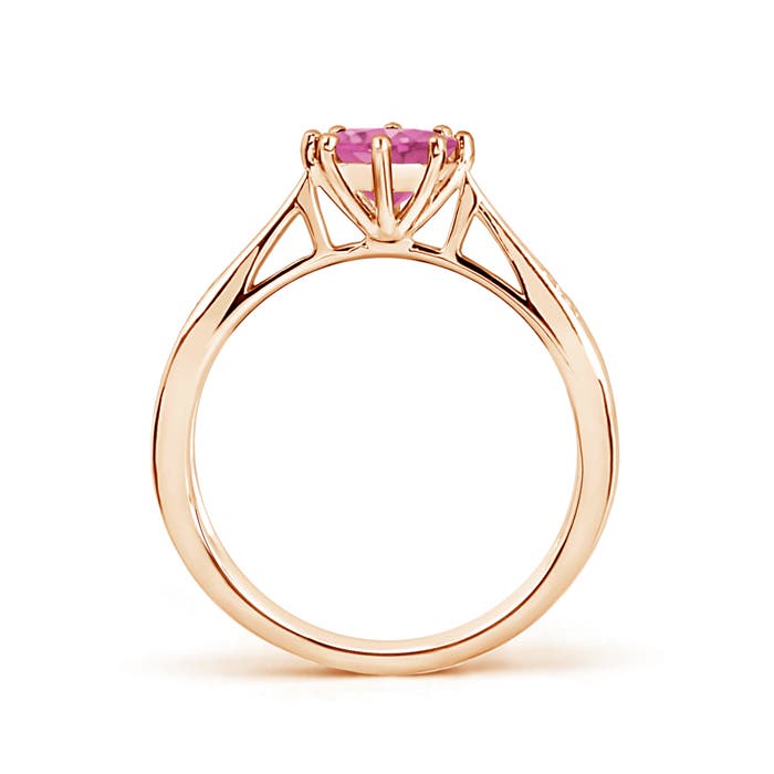 AAA - Pink Sapphire / 1.02 CT / 14 KT Rose Gold