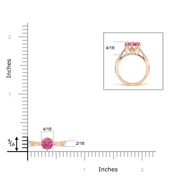 AAA - Pink Sapphire / 1.02 CT / 14 KT Rose Gold