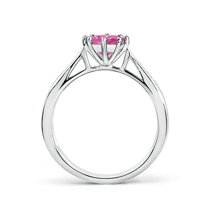 AAA - Pink Sapphire / 1.02 CT / 14 KT White Gold