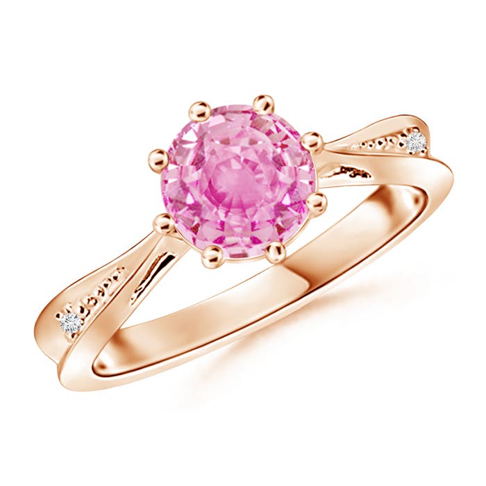 A - Pink Sapphire / 1.63 CT / 14 KT Rose Gold