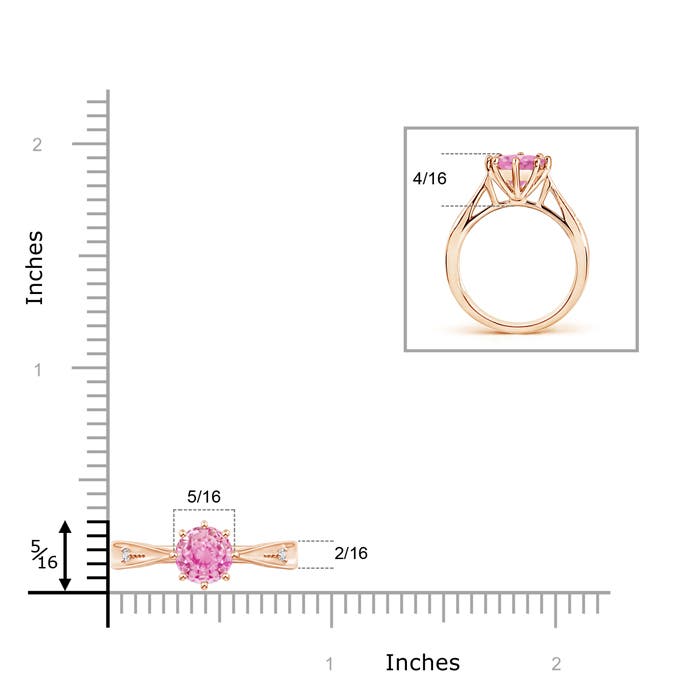 A - Pink Sapphire / 1.63 CT / 14 KT Rose Gold