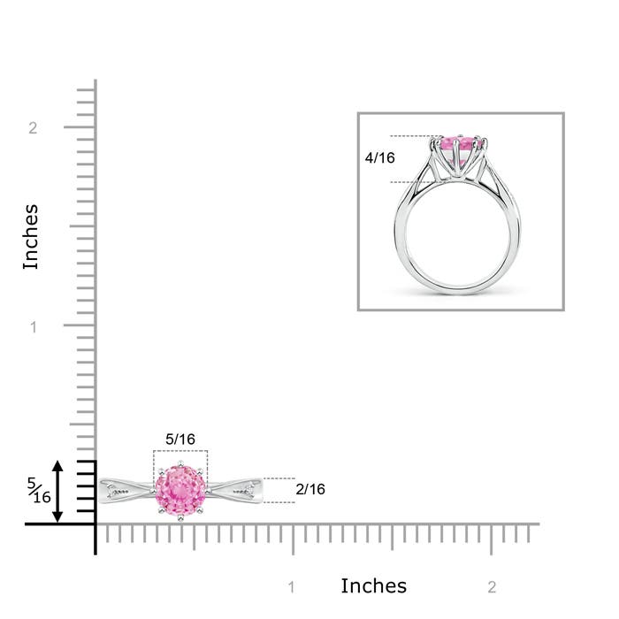 A - Pink Sapphire / 1.63 CT / 14 KT White Gold