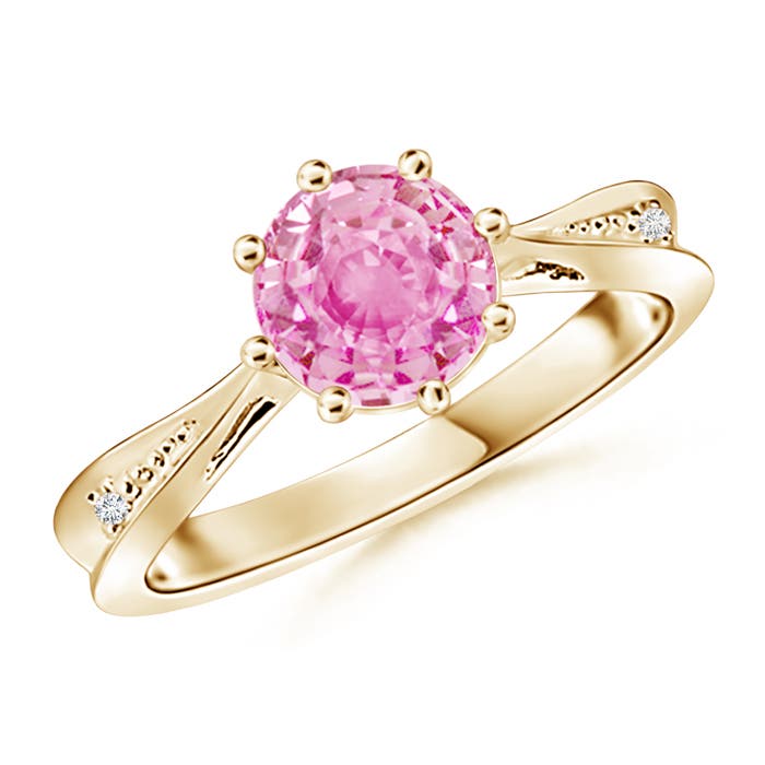 A - Pink Sapphire / 1.63 CT / 14 KT Yellow Gold