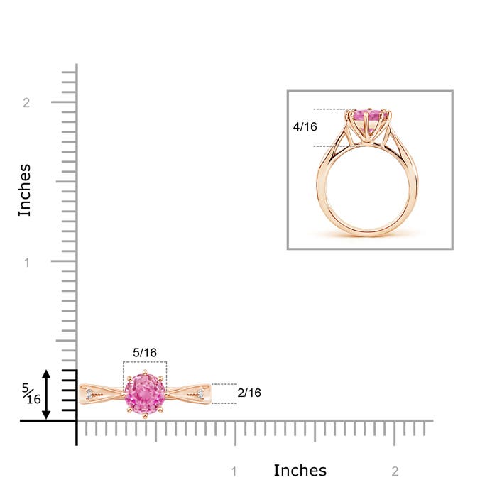 AA - Pink Sapphire / 1.63 CT / 14 KT Rose Gold