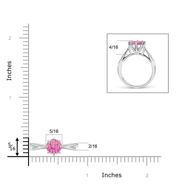 AA - Pink Sapphire / 1.63 CT / 14 KT White Gold