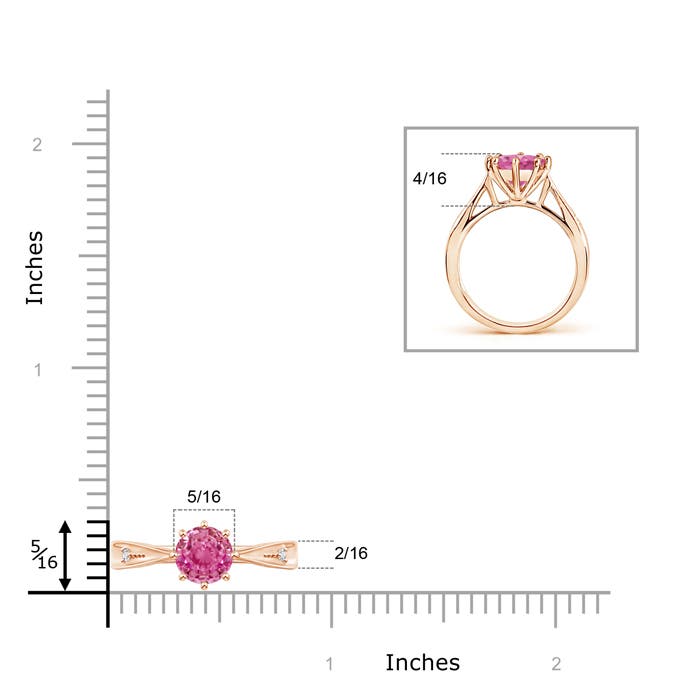 AAA - Pink Sapphire / 1.63 CT / 14 KT Rose Gold