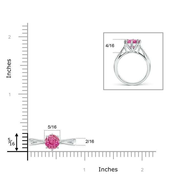 AAA - Pink Sapphire / 1.63 CT / 14 KT White Gold