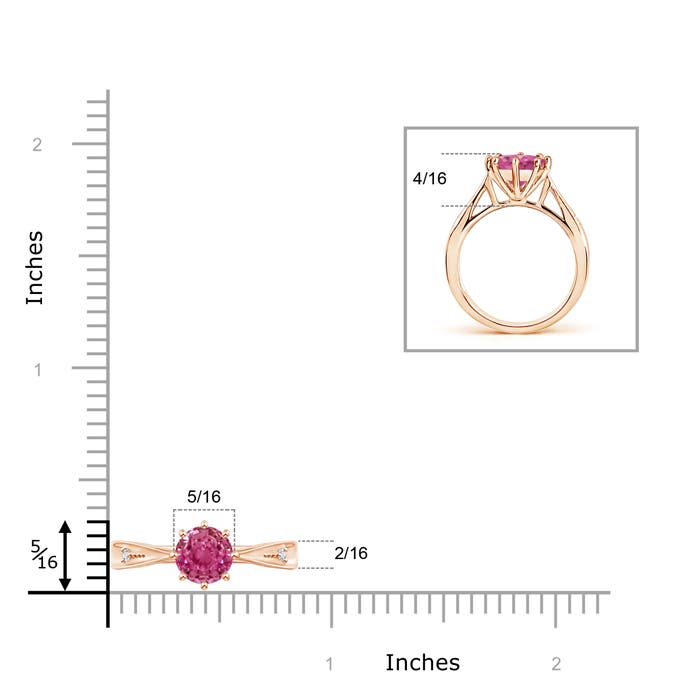 AAAA - Pink Sapphire / 1.63 CT / 14 KT Rose Gold