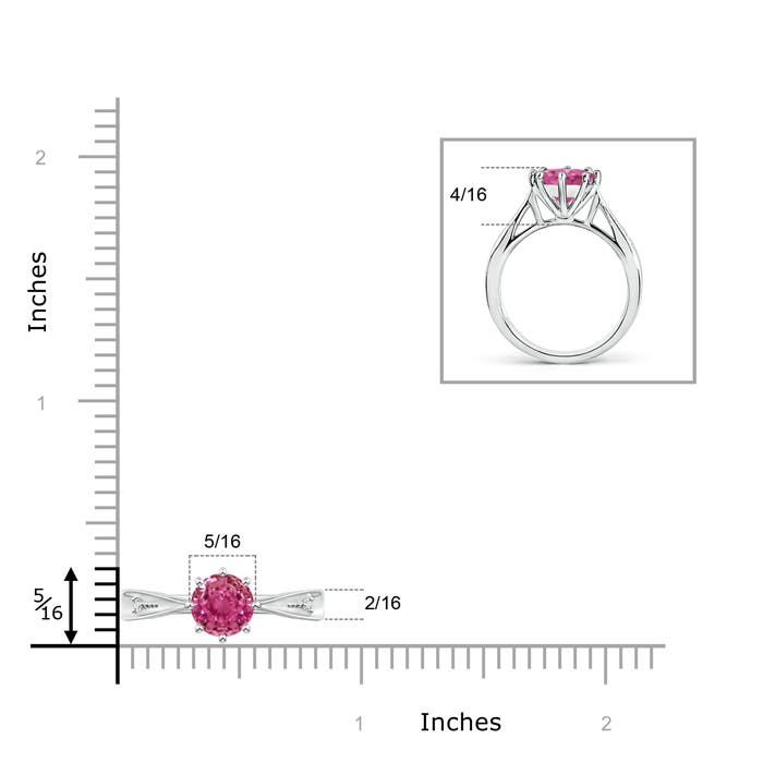 AAAA - Pink Sapphire / 1.63 CT / 14 KT White Gold