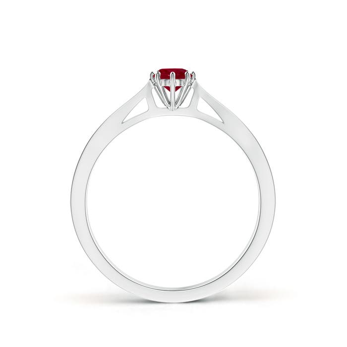 AA - Ruby / 0.35 CT / 14 KT White Gold