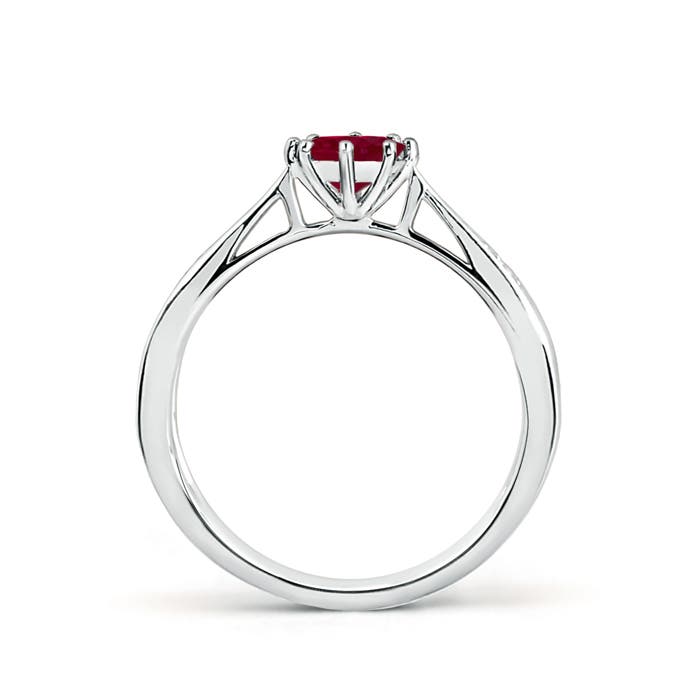 A - Ruby / 0.62 CT / 14 KT White Gold