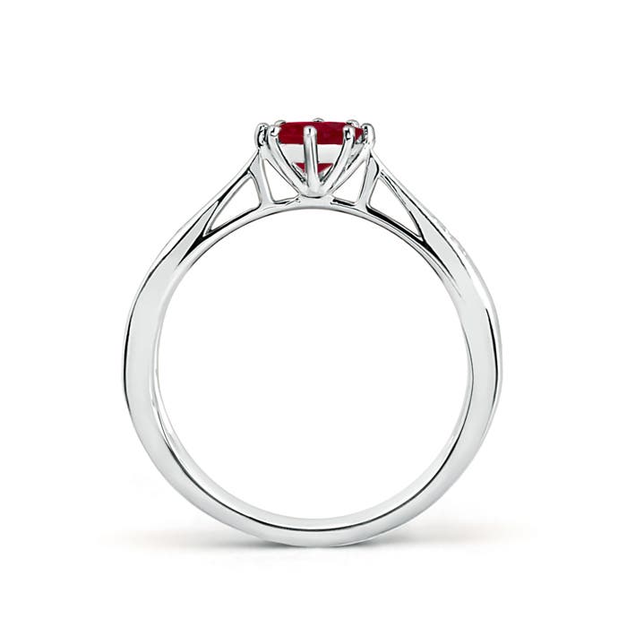 AA - Ruby / 0.62 CT / 14 KT White Gold