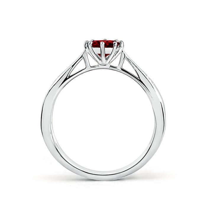 AAAA - Ruby / 0.62 CT / 14 KT White Gold