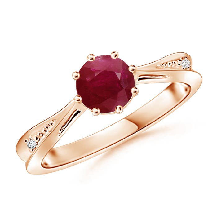 A - Ruby / 1.02 CT / 14 KT Rose Gold