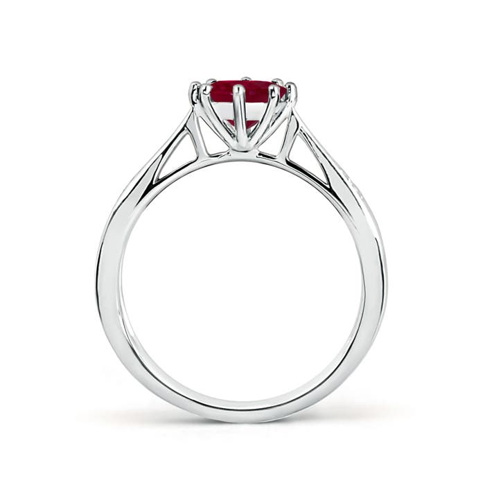 A - Ruby / 1.02 CT / 14 KT White Gold