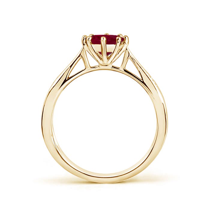 A - Ruby / 1.02 CT / 14 KT Yellow Gold