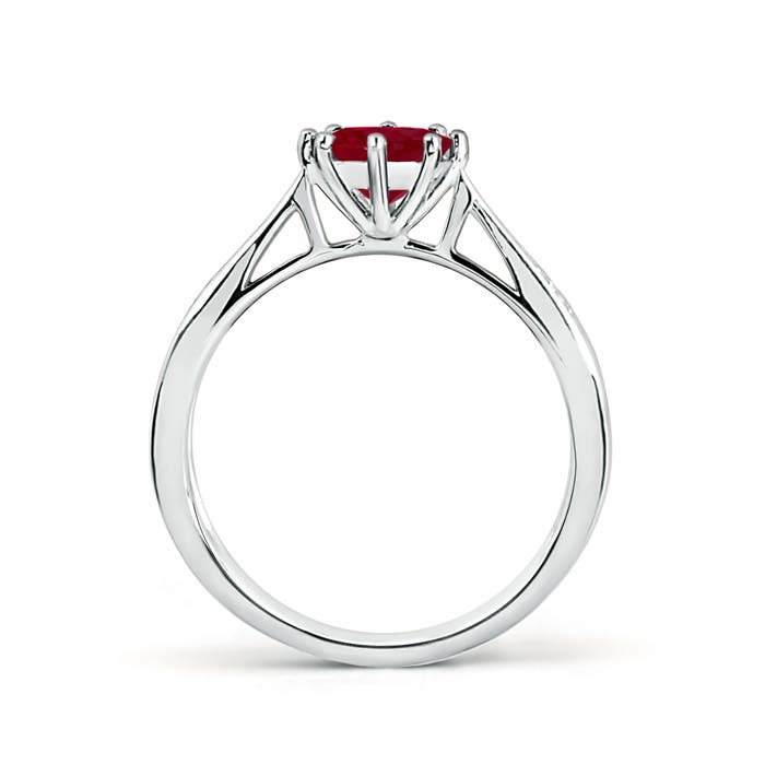 AA - Ruby / 1.02 CT / 14 KT White Gold