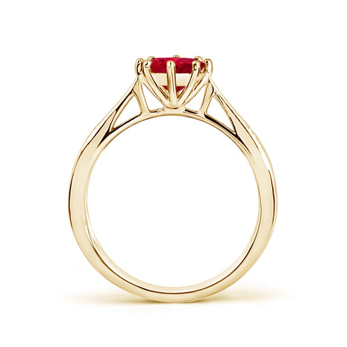 AAA - Ruby / 1.02 CT / 14 KT Yellow Gold