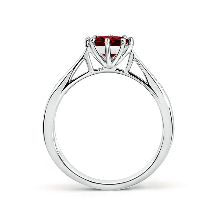 AAAA - Ruby / 1.02 CT / 14 KT White Gold