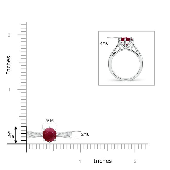 A - Ruby / 1.43 CT / 14 KT White Gold