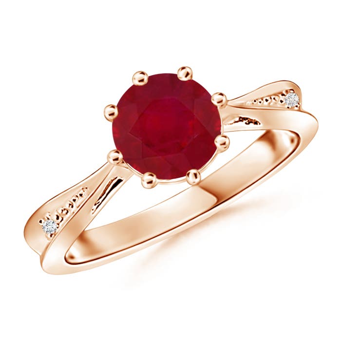 AA - Ruby / 1.43 CT / 14 KT Rose Gold