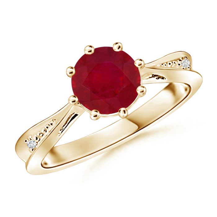 AA - Ruby / 1.43 CT / 14 KT Yellow Gold