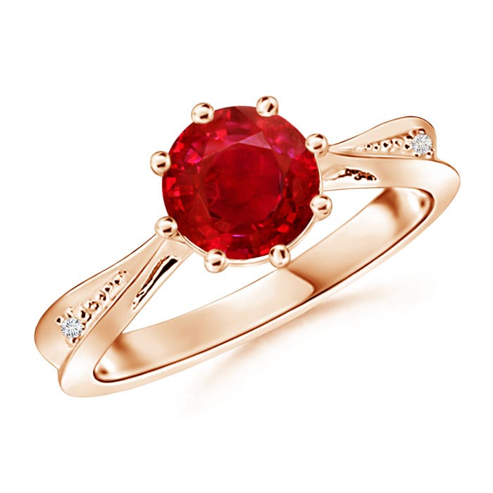 AAA - Ruby / 1.43 CT / 14 KT Rose Gold