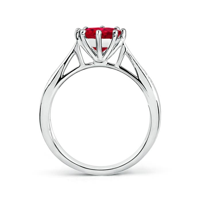 AAA - Ruby / 1.43 CT / 14 KT White Gold