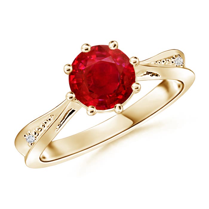 AAA - Ruby / 1.43 CT / 14 KT Yellow Gold