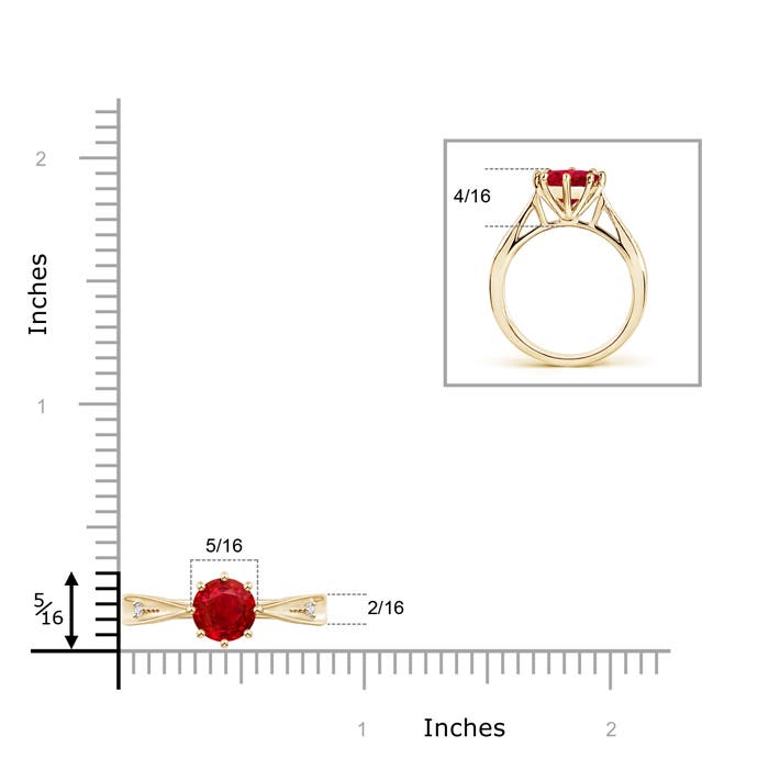 AAA - Ruby / 1.43 CT / 14 KT Yellow Gold