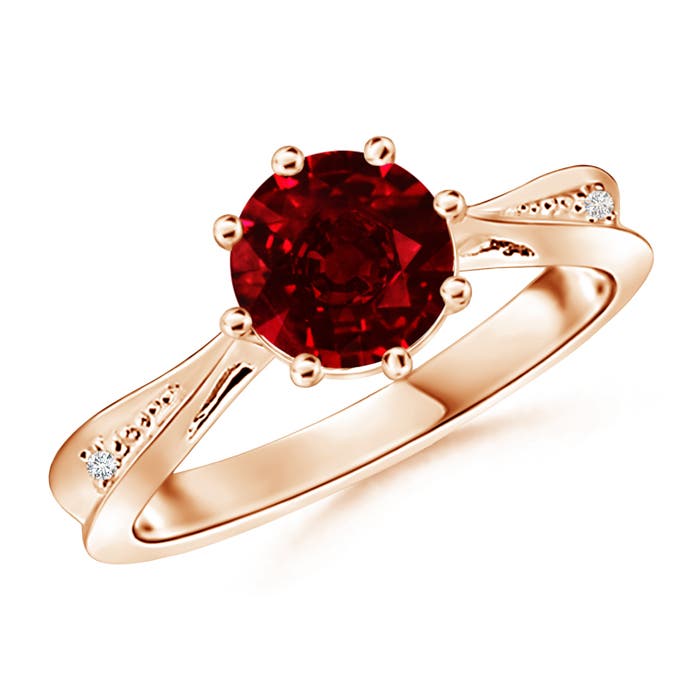 AAAA - Ruby / 1.43 CT / 14 KT Rose Gold