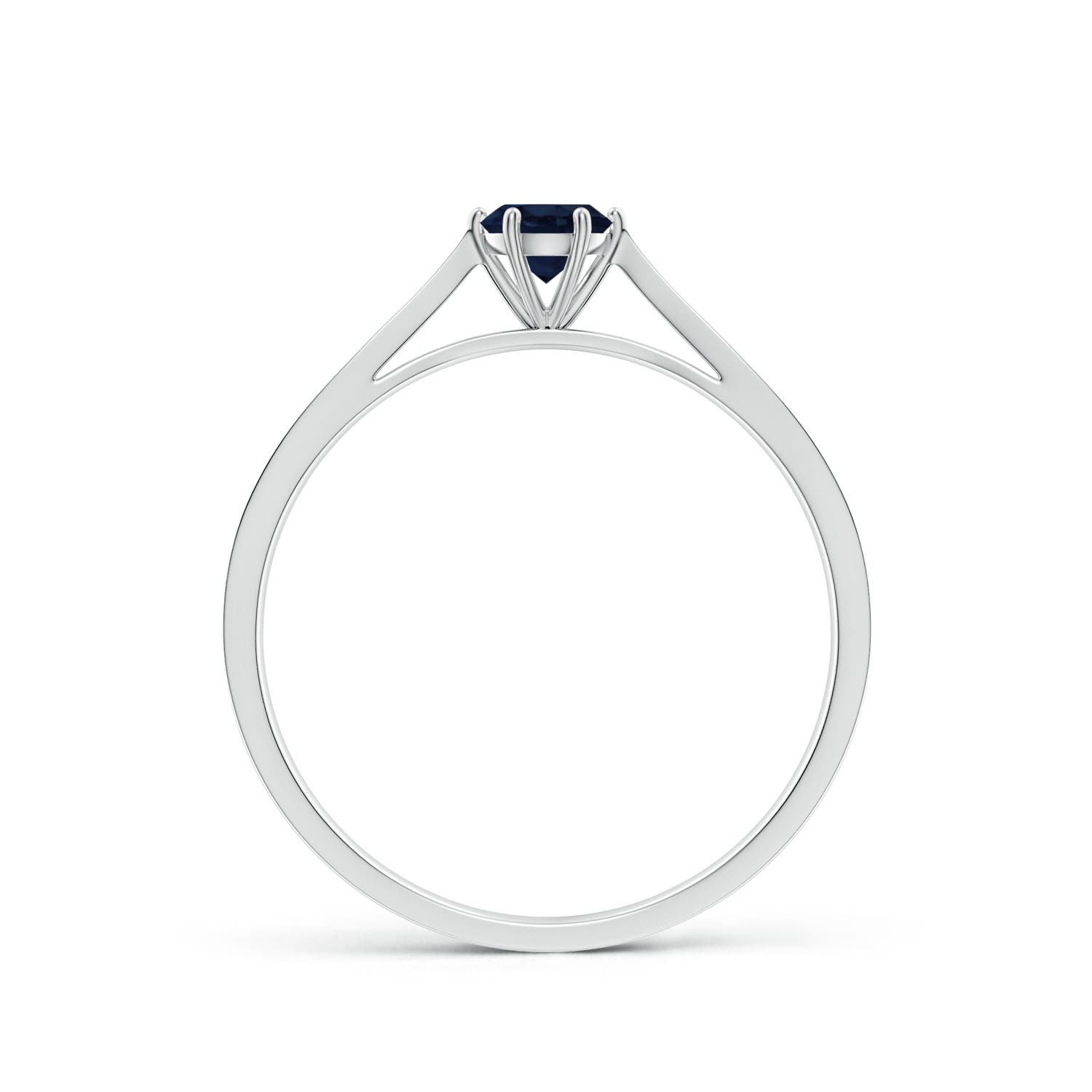 A - Blue Sapphire / 0.34 CT / 14 KT White Gold